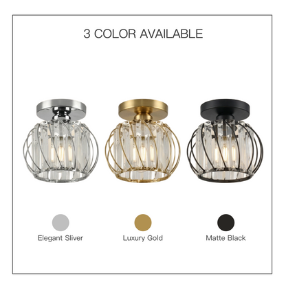 Modern Small Crystal Ceiling Light for Hallway