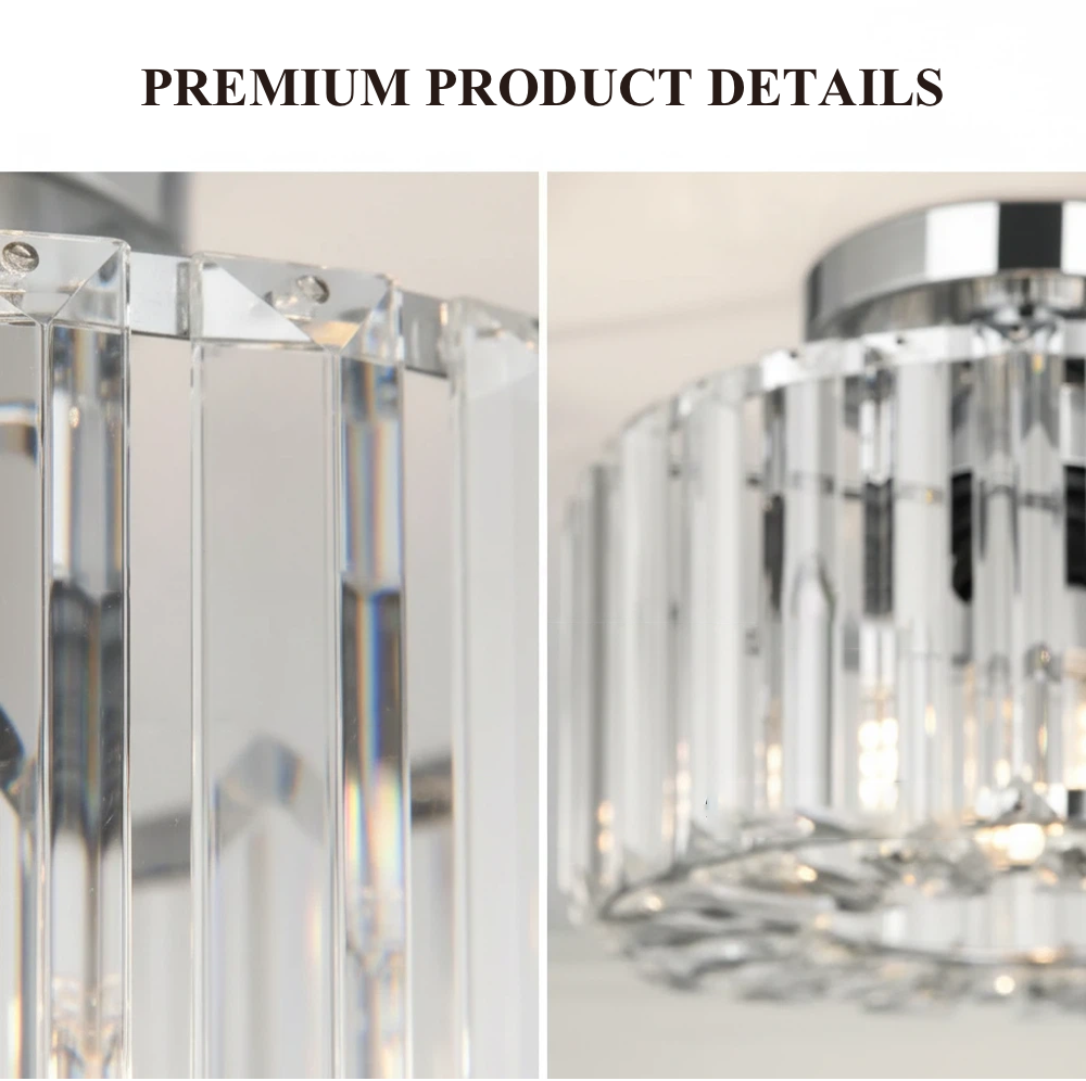 Industrial Crystal Ceiling Light