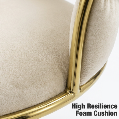 Adjustable Swivel Upholstered Bar Stools Cream