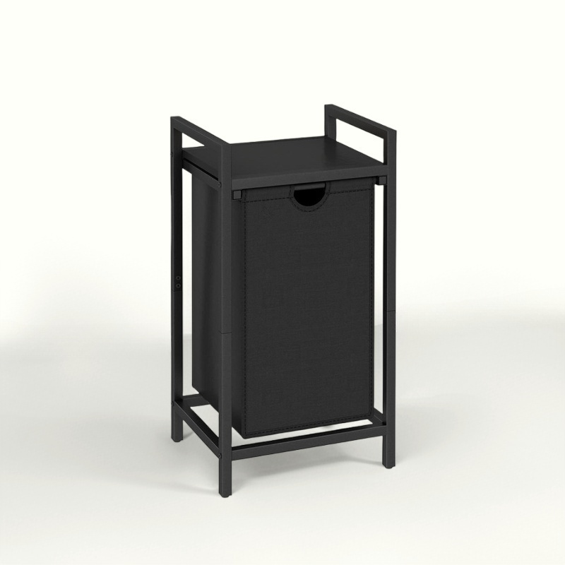Laundry Basket with Top Shelf Pull-Out Hamper