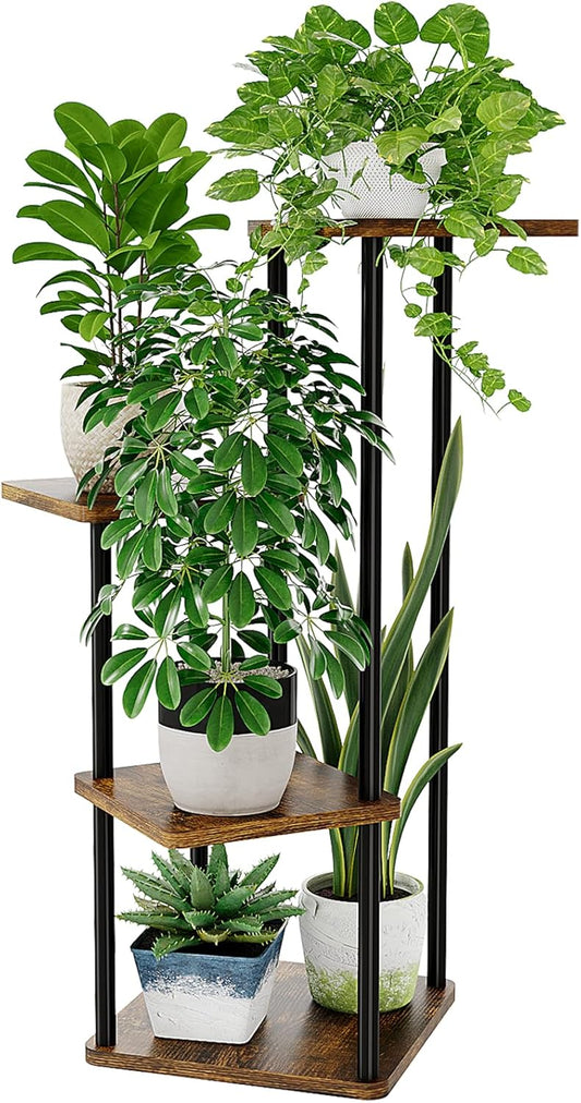 4-Tier Indoor Plant Stand Compact Corner Shelf