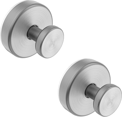 Self-adhesive Shower Suction Towel Hook Set, Silver