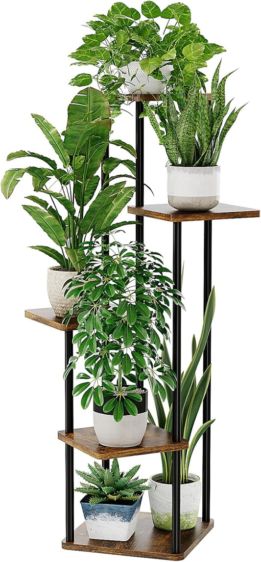 5-Tier Indoor Plant Stand Compact Corner Shelf