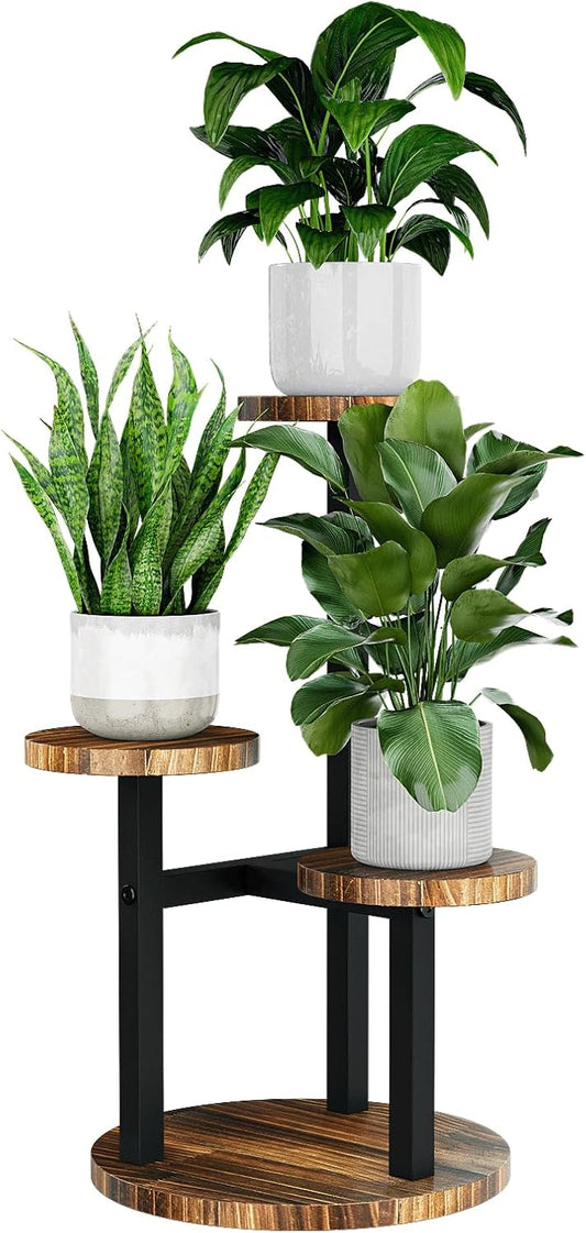 3-Tier Indoor Plant Stand Compact Corner Shelf