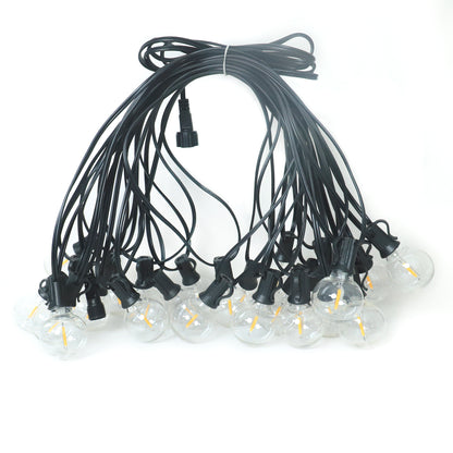 120ft Outdoor String Lights G40 LED 60+2 Bulbs