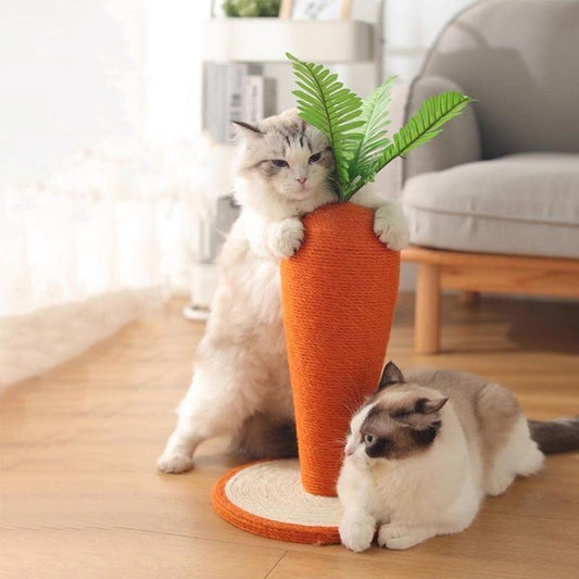 Sisal Carrot Cat Scratching Post Claw Scratcher