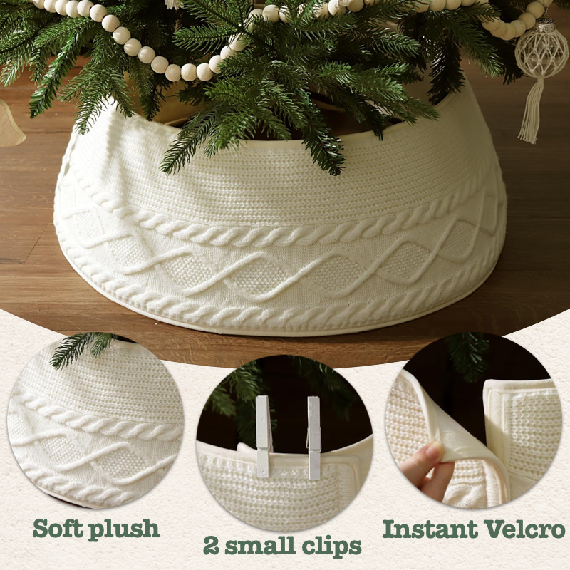 Soft Knitted Christmas Tree Collar Skirt