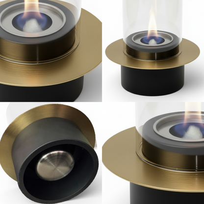 Table Top Bio Ethanol Fireplace Gold