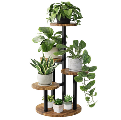 4-Tier Indoor Plant Stand Compact Corner Shelf