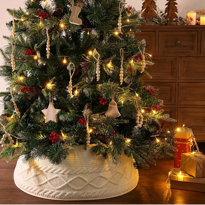 Soft Knitted Christmas Tree Collar Skirt