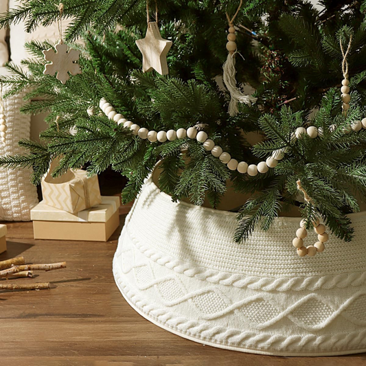 Soft Knitted Christmas Tree Collar Skirt
