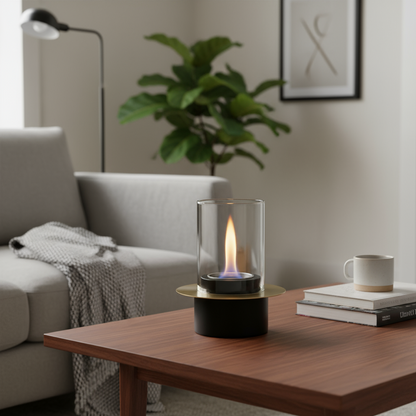 Table Top Bio Ethanol Fireplace Gold