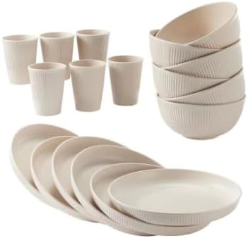 Wheat Straw Dinnerware Set for 6