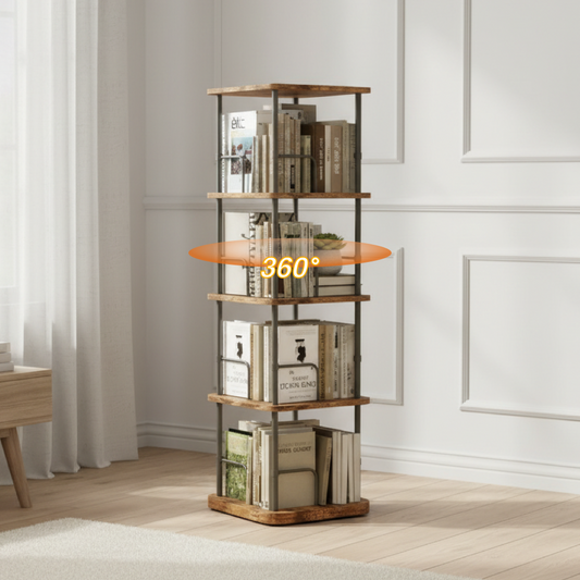4-Tier 360° Rotating Display Bookshelf