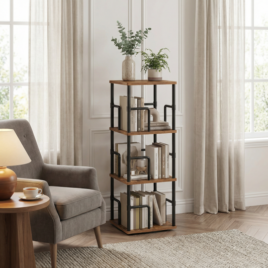 3-Tier 360° Rotating Display Book Shelf