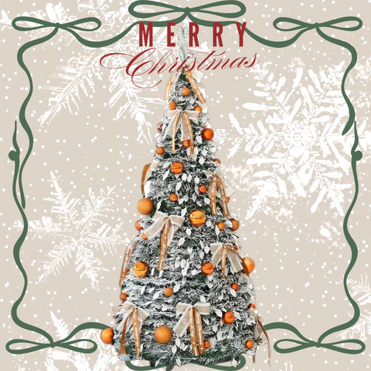 Pre-Lit Pop Up Christmas Tree with Baubles and LED Lights – Bronze