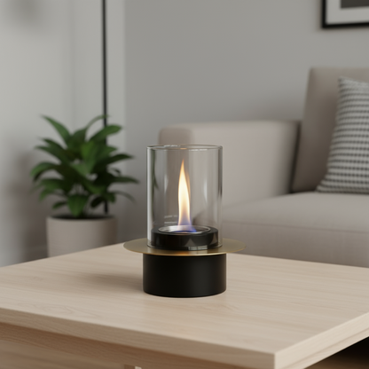 Table Top Bio Ethanol Fireplace Gold