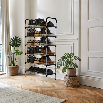 6-Tiers Shoe Rack Stackable Shoe Shelf
