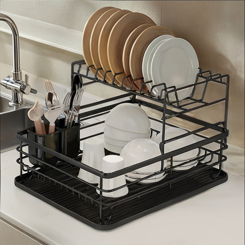 2-Tier Metal Dish Drainer