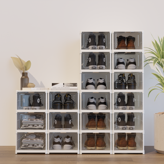 3-Tier Foldable Shoe Storage Box Unit