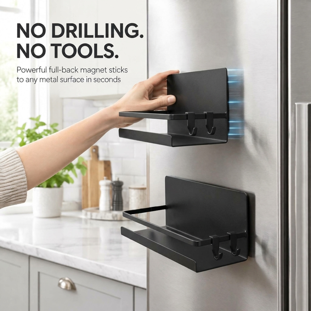 Set of 2 Magnetic Spice Racks
