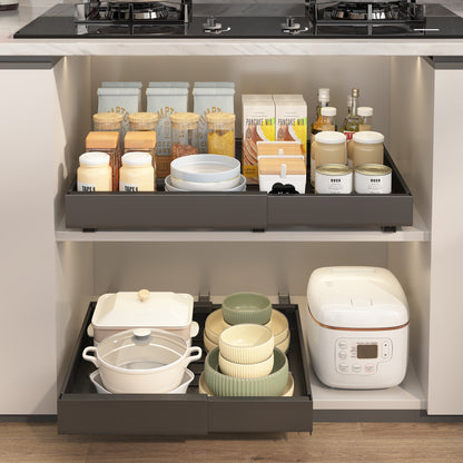 Expandable Pull Out Cabinet Organizer Slide Out Drawer - Large
