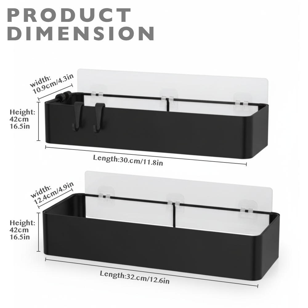 2 Pack Rustproof Shower Caddy