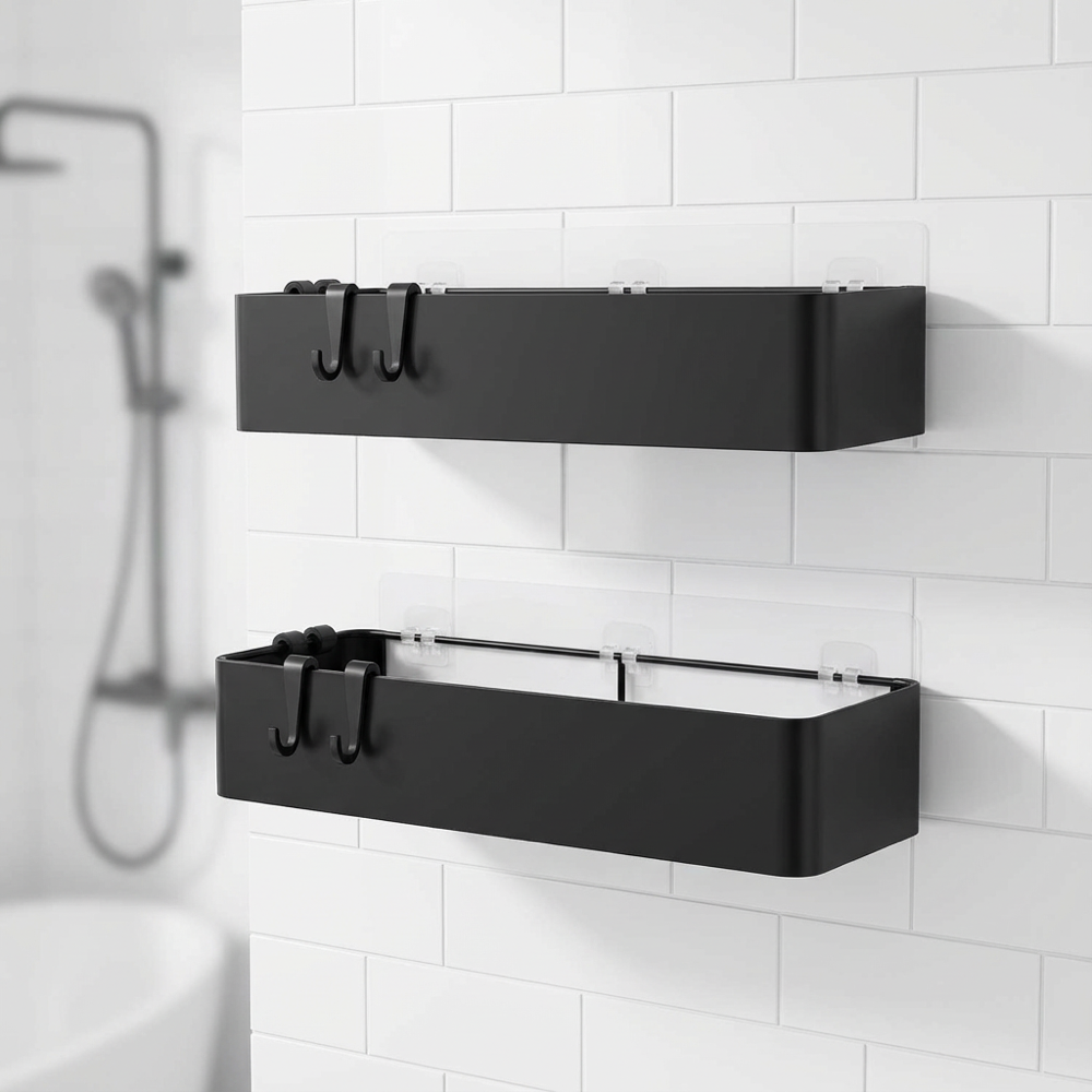 2 Pack Rustproof Shower Caddy