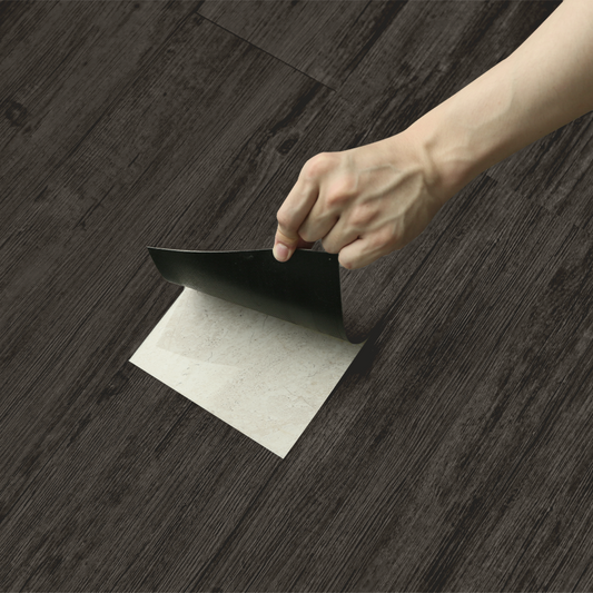 Rustic Wood Effect Woodgrain Self Adhesive Vinyl Plank PVC Flooring - Charcoal Legacy