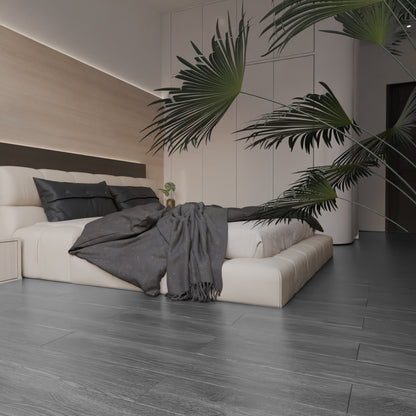 Rustic Wood Effect Woodgrain Self Adhesive Vinyl Plank PVC Flooring - Ash Grey