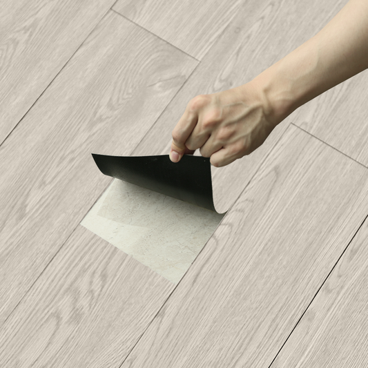 Rustic Wood Effect Woodgrain Self Adhesive Vinyl Plank PVC Flooring - Misty Dune