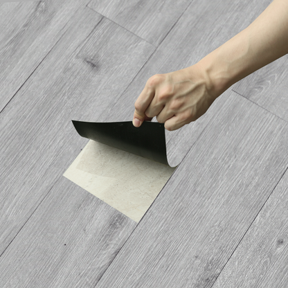 Rustic Wood Effect Woodgrain Self Adhesive Vinyl Plank PVC Flooring - Slate Horizon