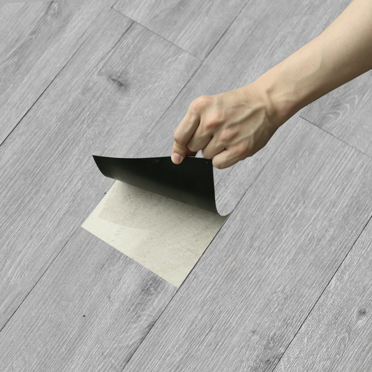 Rustic Wood Effect Woodgrain Self Adhesive Vinyl Plank PVC Flooring - Slate Horizon
