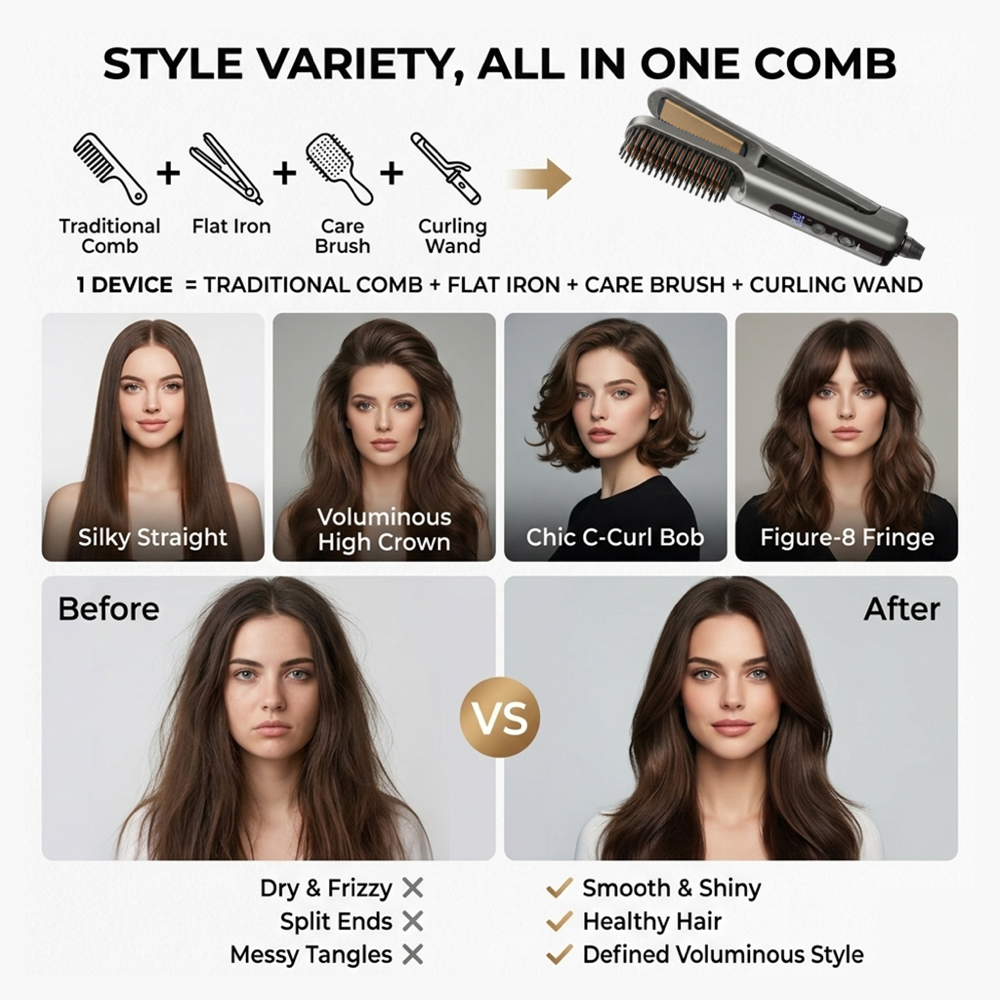 Hair Straightener & Comb