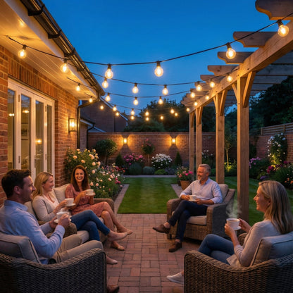 120ft Outdoor String Lights G40 LED 60+2 Bulbs