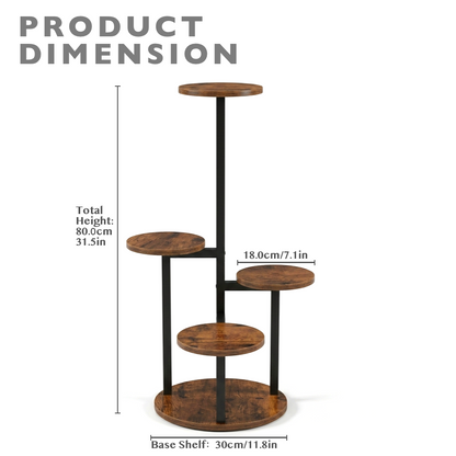 4-Tier Indoor Plant Stand Compact Corner Shelf