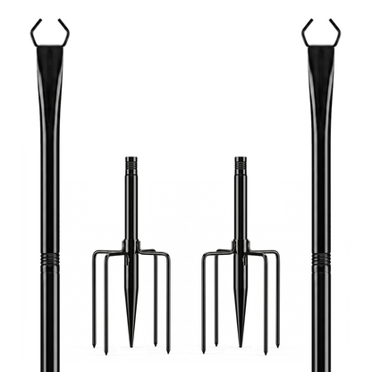 3m Outdoor String Light Poles with Hooks for Garden Decor