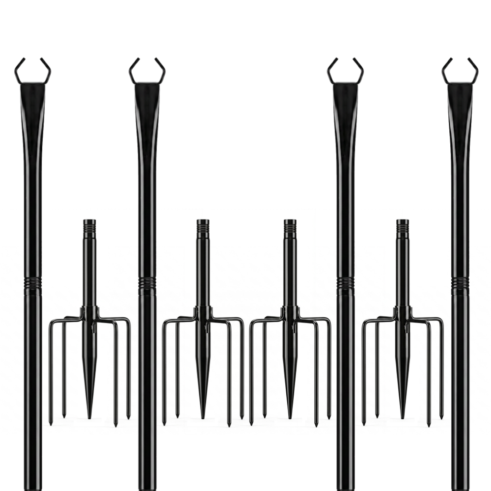 3m Outdoor String Light Poles with Hooks for Garden Decor