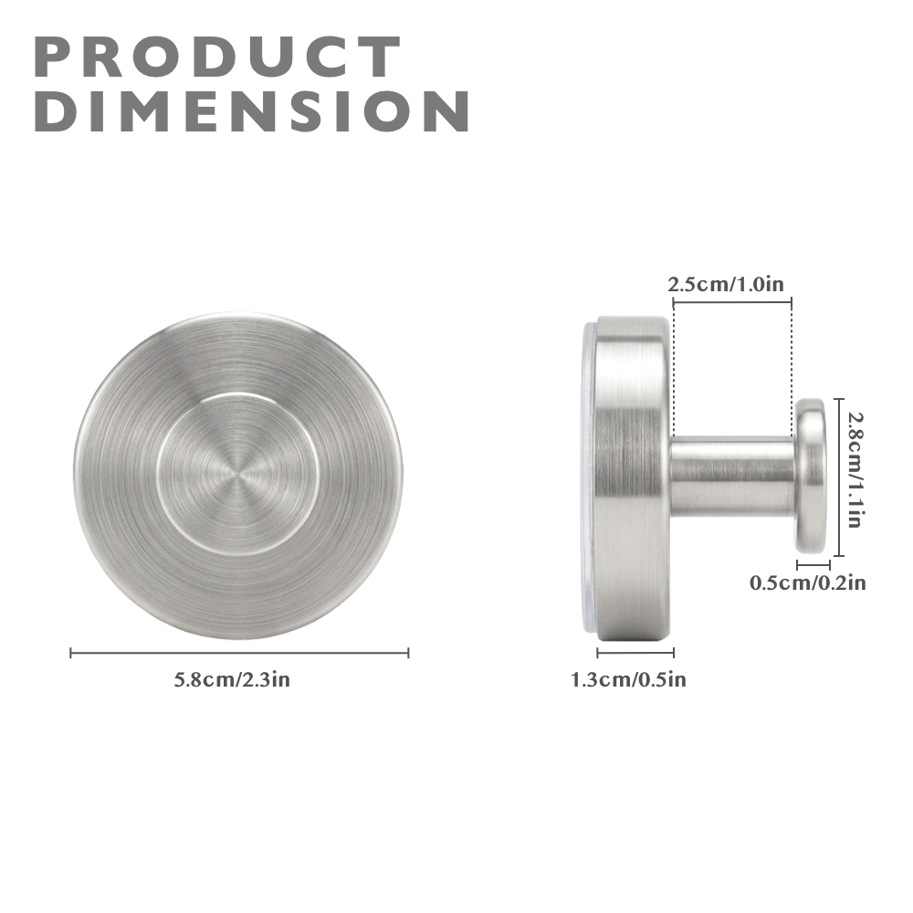 Self-adhesive Shower Suction Towel Hook Set, Silver