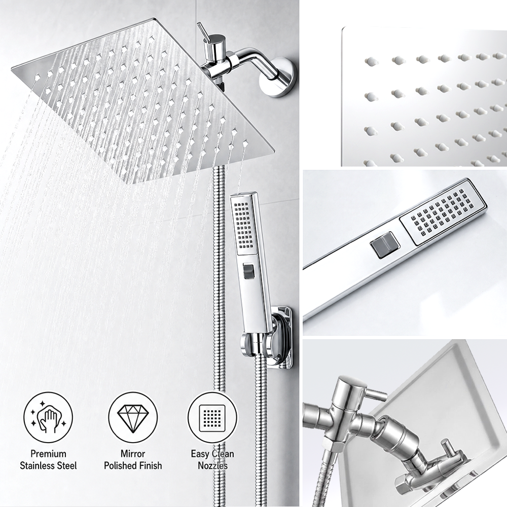 Rainfall & Handheld Shower Head Set