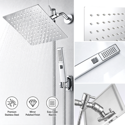 Rainfall & Handheld Shower Head Set