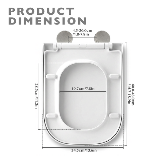 Soft Close Quick-Release Toilet Seat And Cover