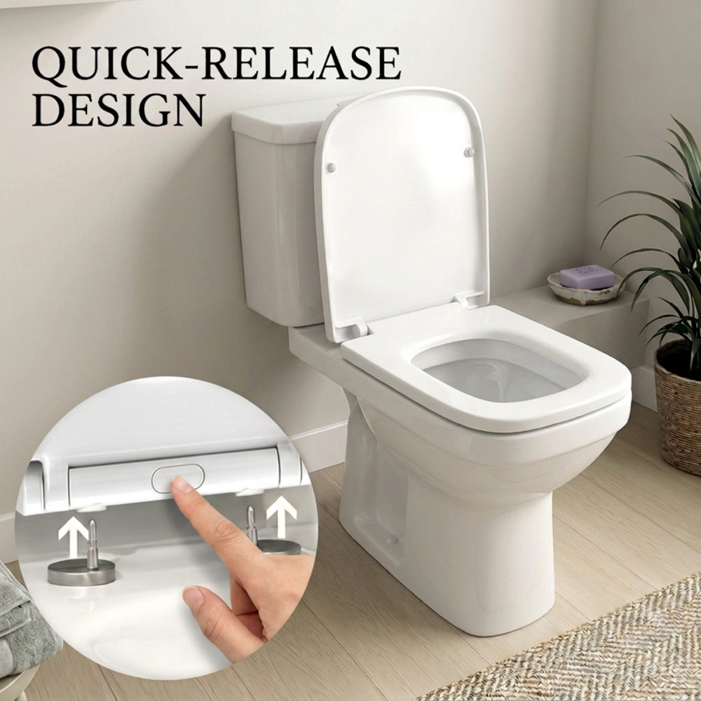 Soft Close Quick-Release Toilet Seat And Cover
