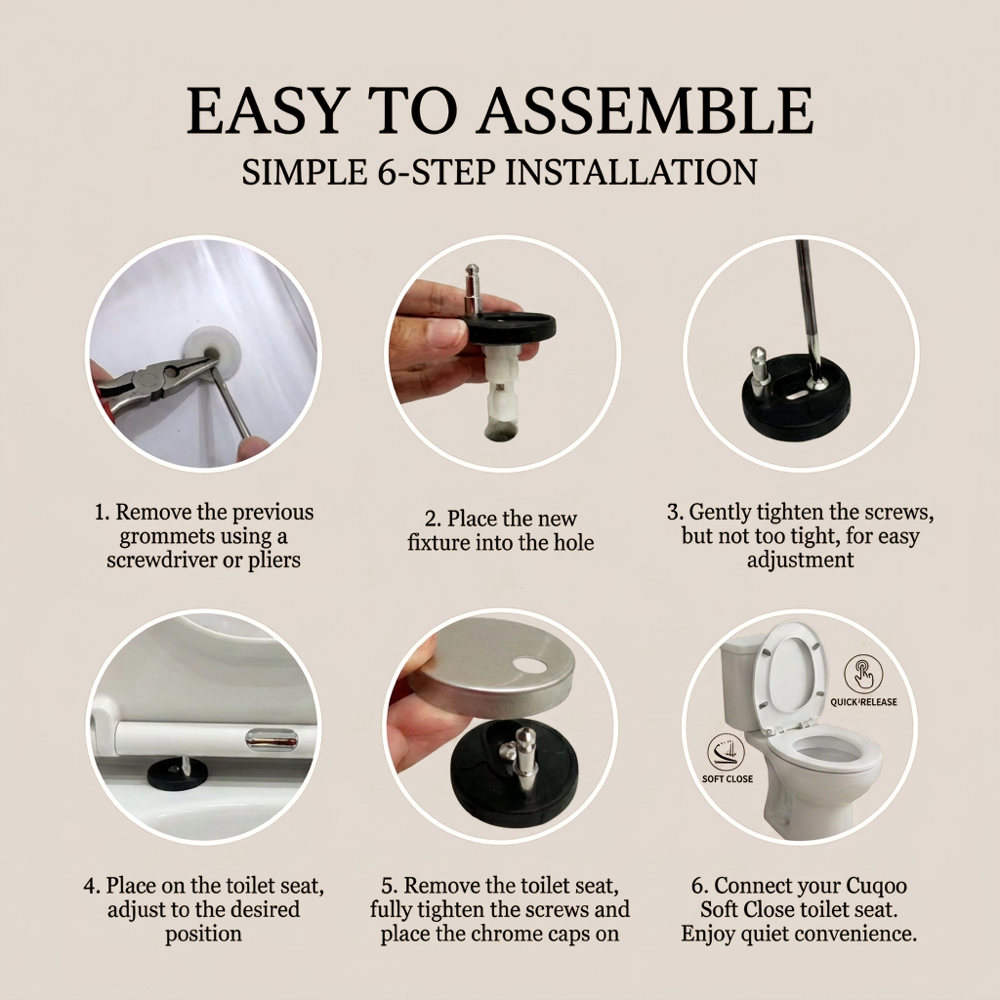 Soft Close Quick-Release Toilet Seat And Cover