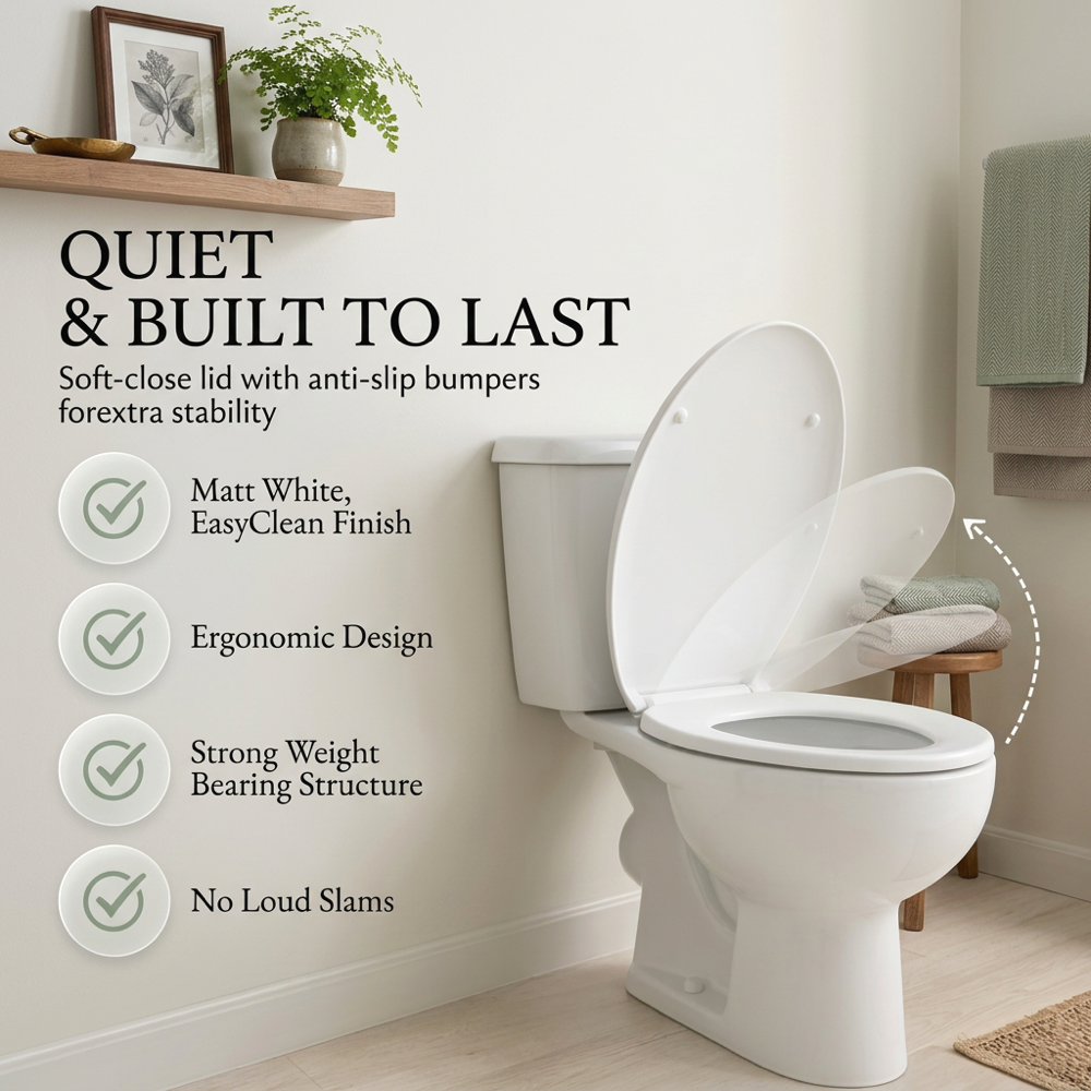 Soft Close Quick-Release Toilet Seat And Cover