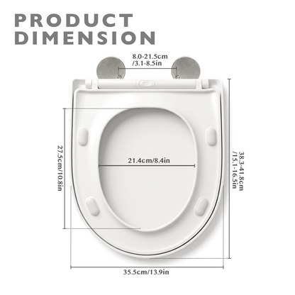 D Shape Quick Release Toilet Seat Soft Close