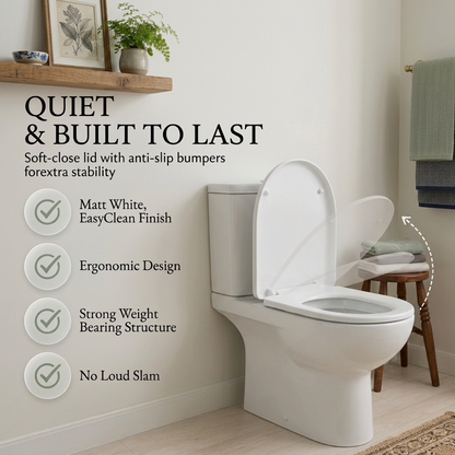 D Shape Quick Release Toilet Seat Soft Close