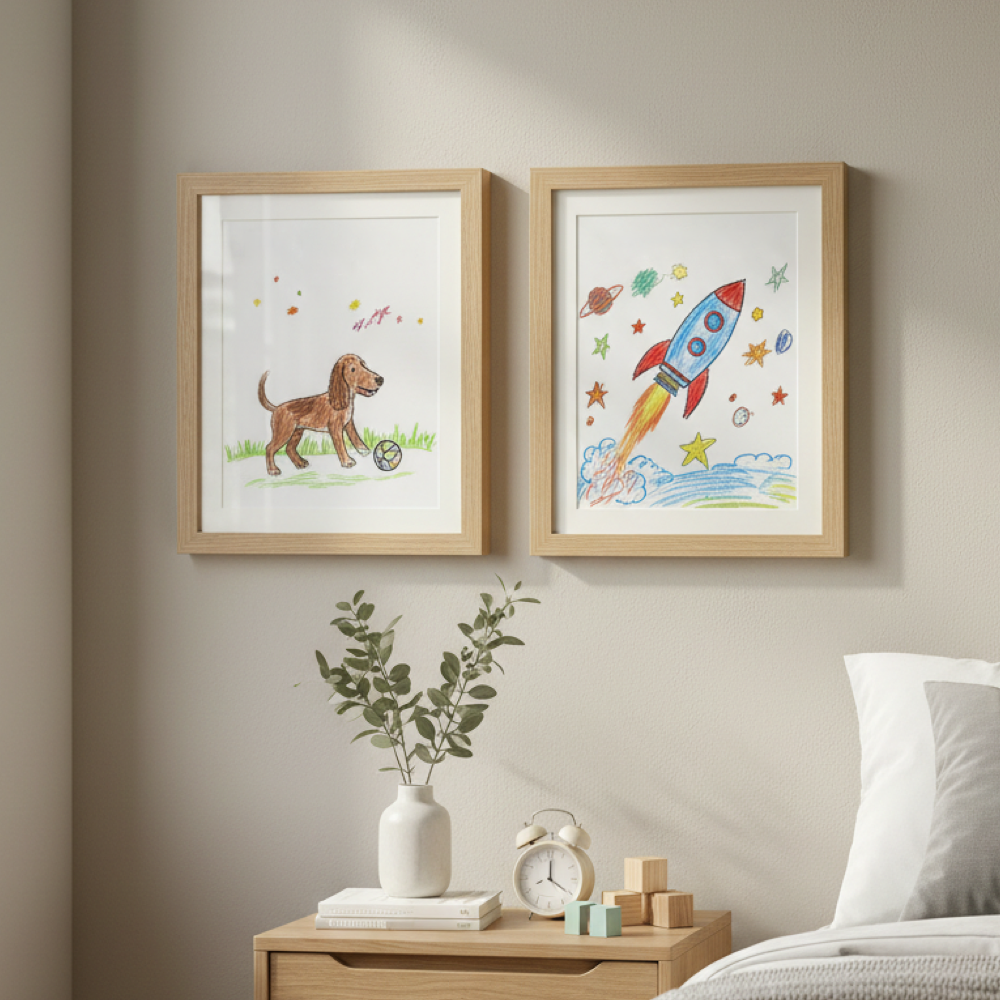 Set of 2 Artwork Display & Storage Frame A4