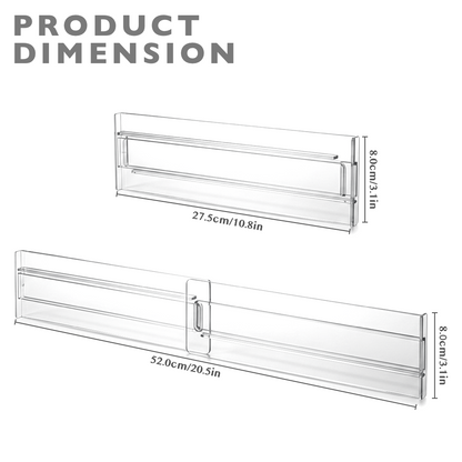 6 Pack Clear Drawer Dividers Set