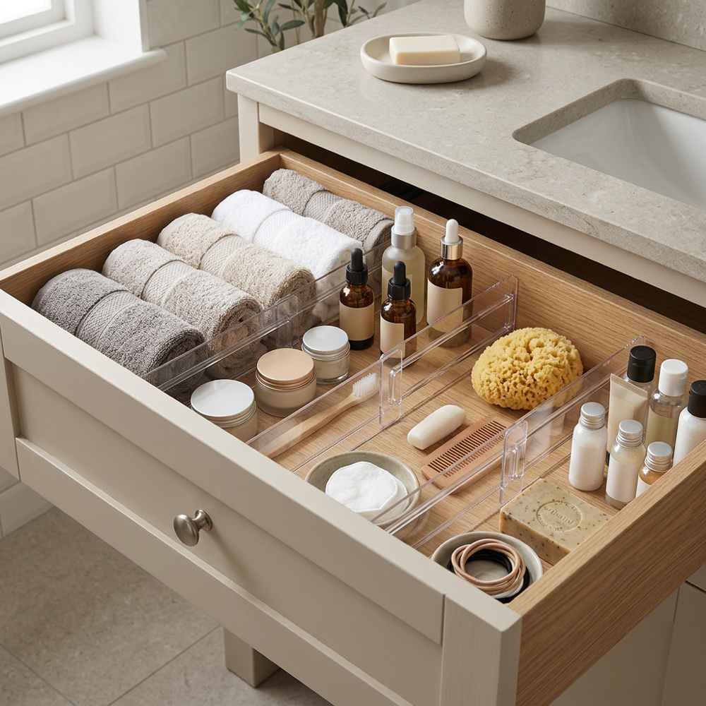 6 Pack Clear Drawer Dividers Set